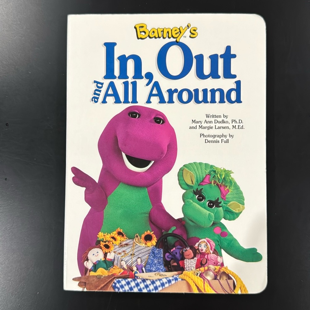 Barney’s In, Out and All Around - Vintage Children’s Hardcover Board Book